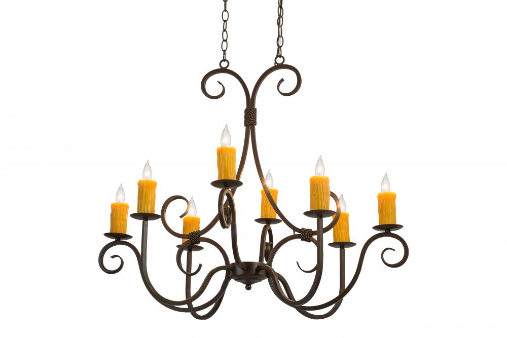 36&#34;L Clifton 8 LT Oblong Chandelier