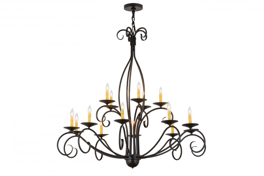 48&#34;W Sienna 15 LT Two Tier Chandelier