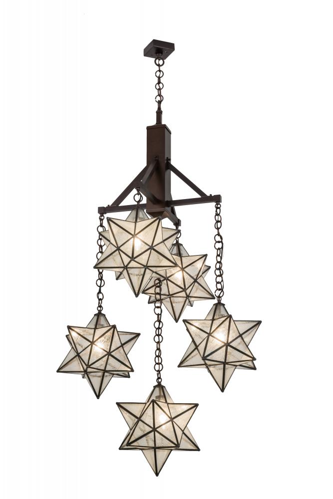 30&#34;W Moravian Star 5 LT Chandelier