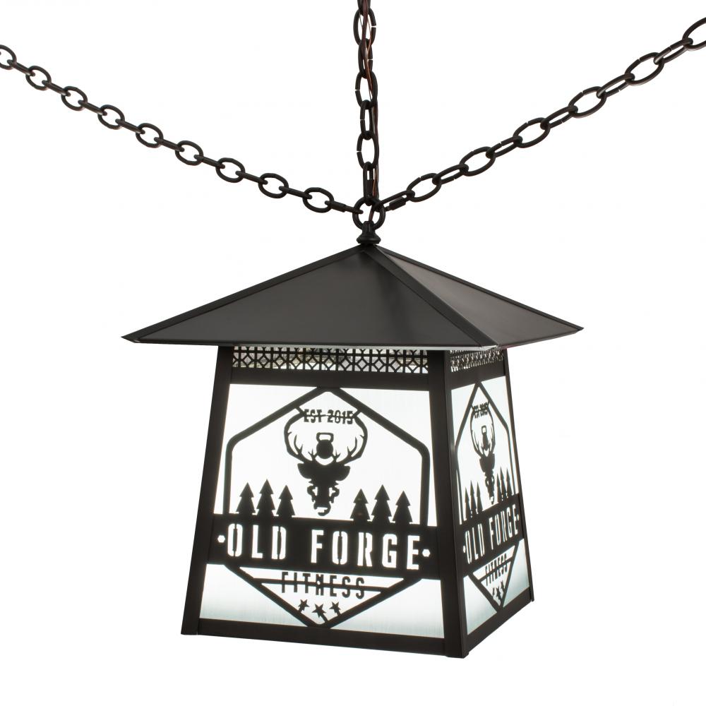 16&#34;Sq Personalized Old Forge Fitness Pendant