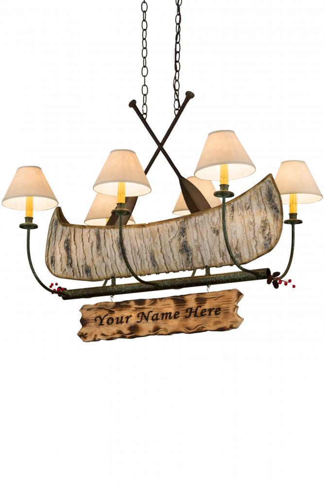 36&#34;L Personalized Canoe 6 LT Chandelier