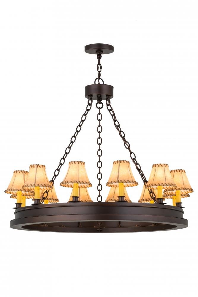 39&#34;W Sullivan Ranch 12 LT Chandelier