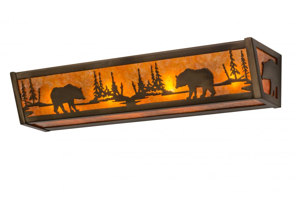 24&#34;W Bear at Lake Vanity Light