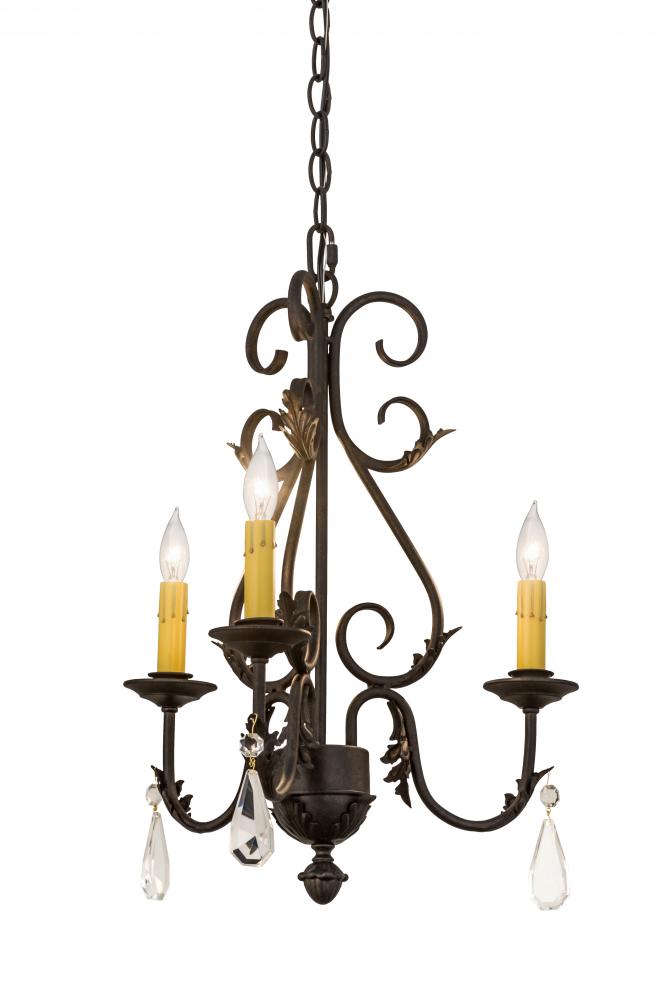 18&#34; Wide French Elegance 3 Light Chandelier