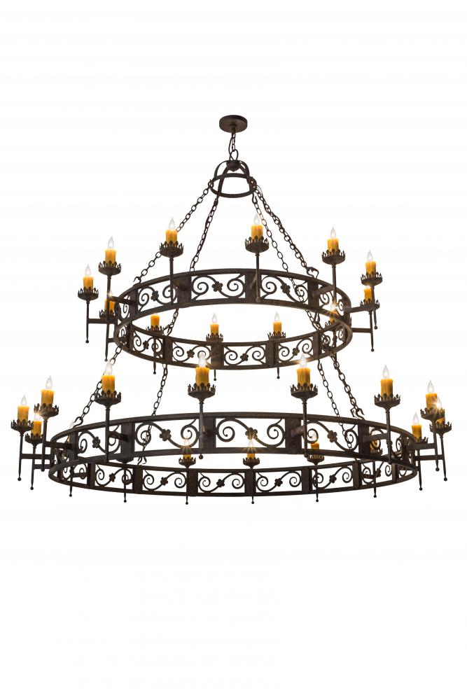 84&#34; Wide Majella 28 Light Two Tier Chandelier