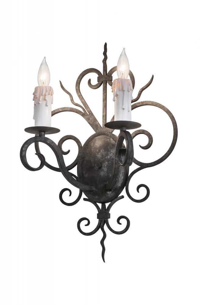 14&#34; Wide Kenneth 2 Light Wall Sconce