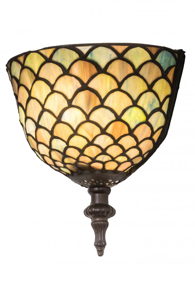 8&#34;W Tiffany Fishscale Wall Sconce