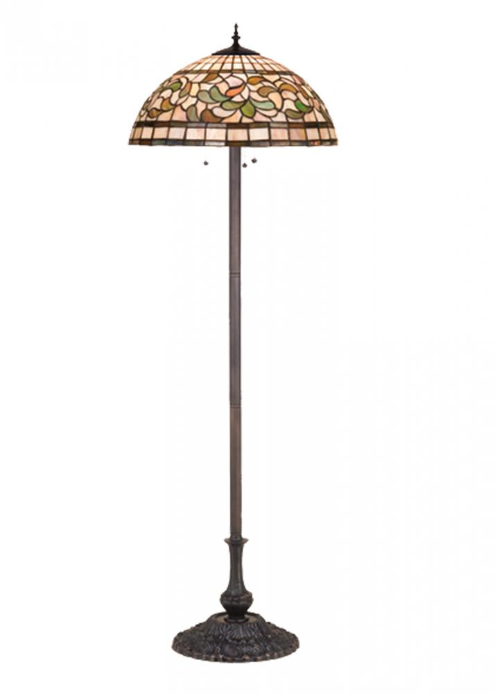 63&#34;H Tiffany Turning Leaf Floor Lamp