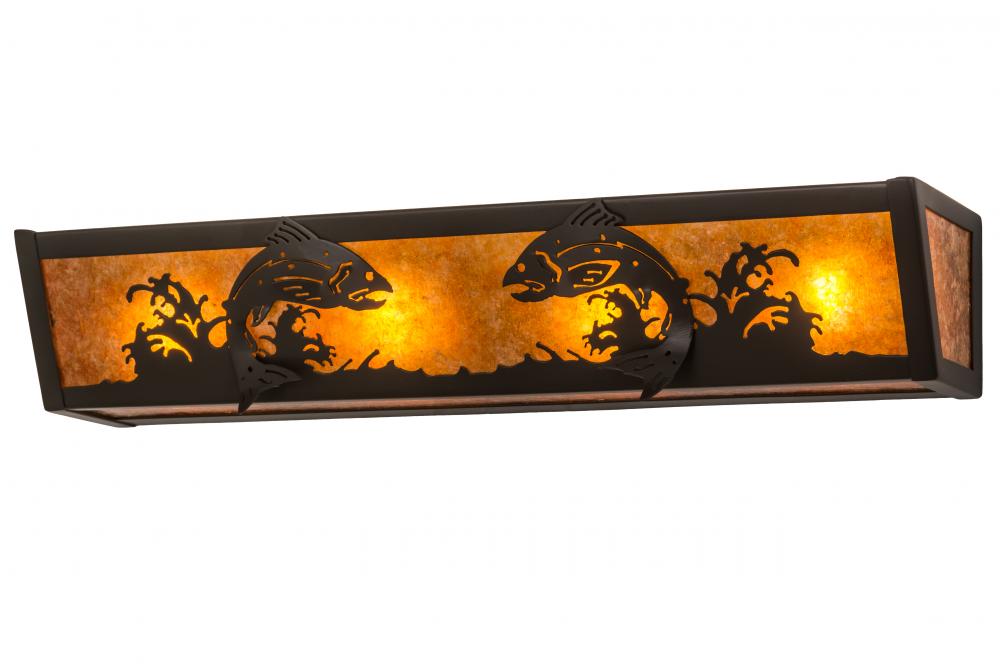 24&#34;W Leaping Trout Vanity Light