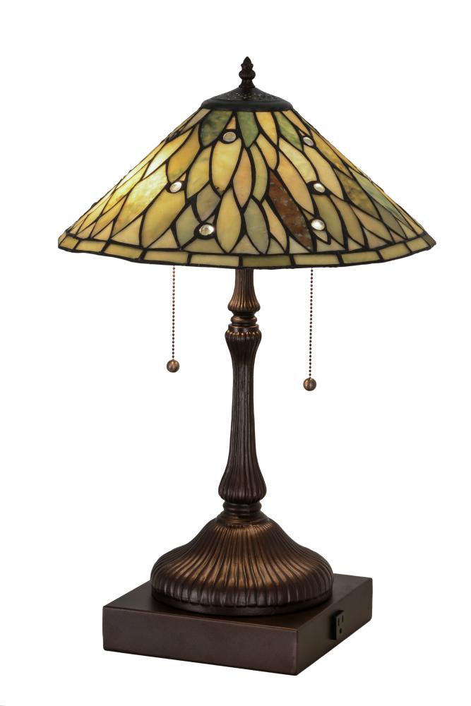 24&#34; High Dew Drop Jadestone Table Lamp