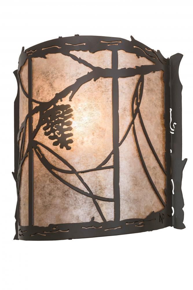 9&#34; Wide Whispering Pines Wall Sconce