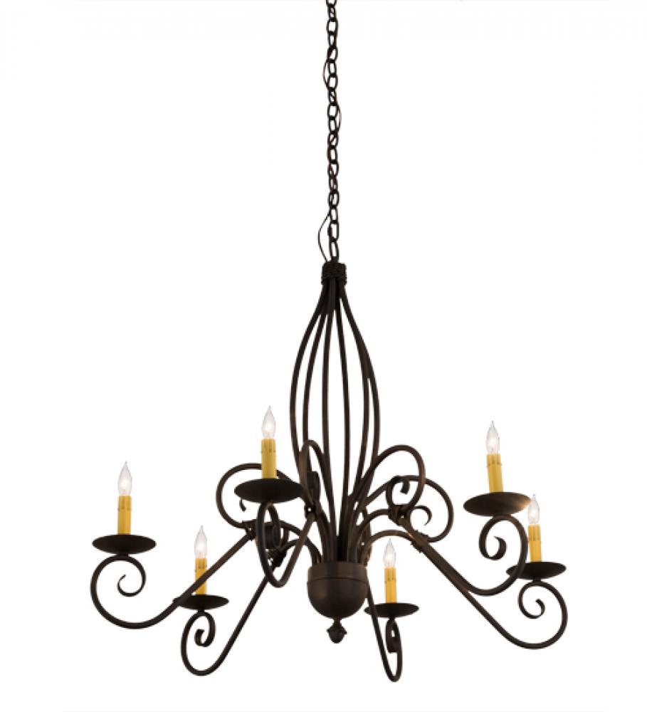 36&#34; Wide Squire 6 Light Chandelier