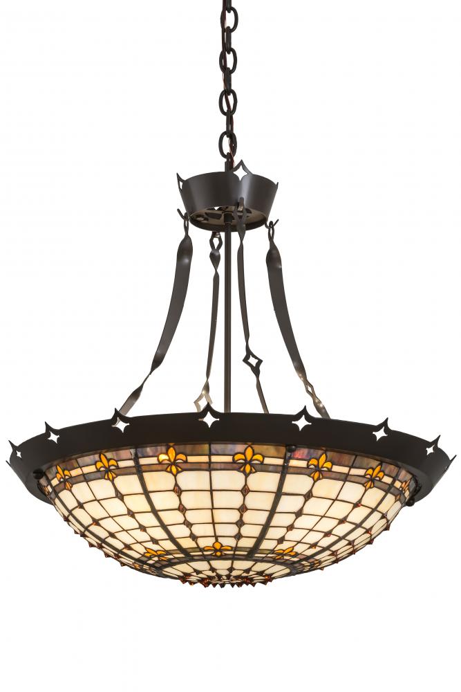 26&#34;W Fleur-de-Lite Inverted Pendant