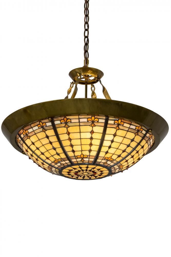 28&#34;W Fleur-de-Lite Inverted Pendant