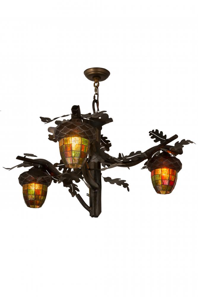 40&#34; Wide Acorn Branch 3 LT Chandelier