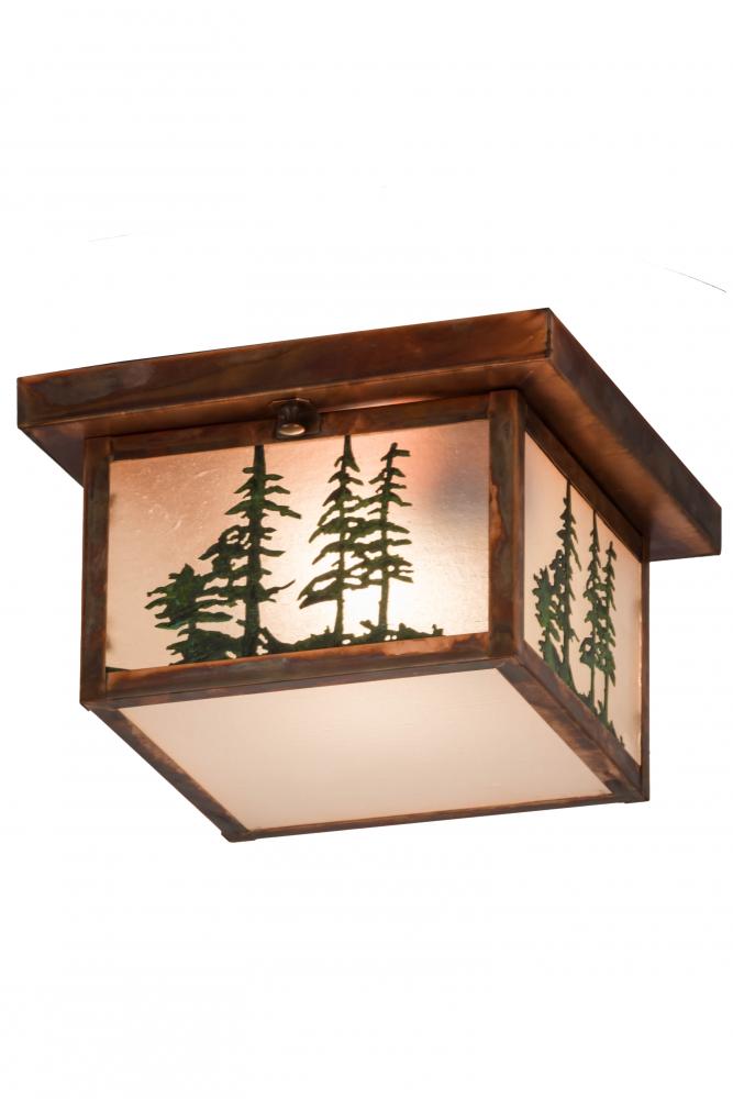 10&#34;Sq Hyde Park Tall Pines Flushmount