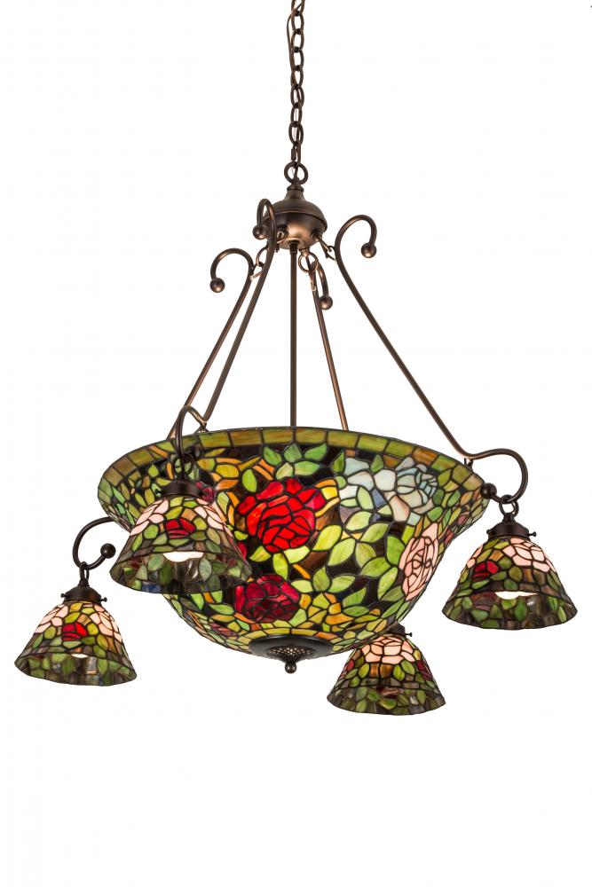 36&#34; Wide Tiffany Rosebush Chandelier