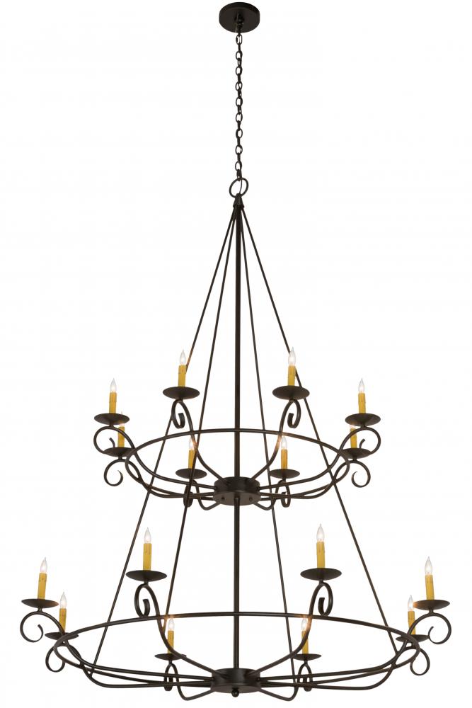 54&#34; Wide Estrella 16 Light Two Tier Chandelier