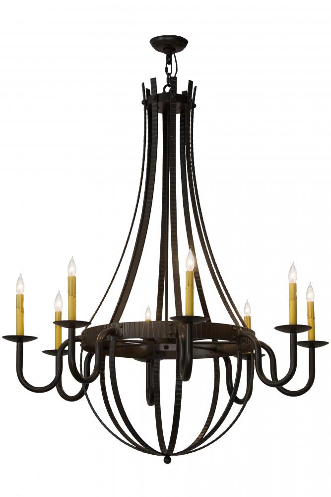 42&#34;W Barrel Stave Metallo 8 LT Chandelier