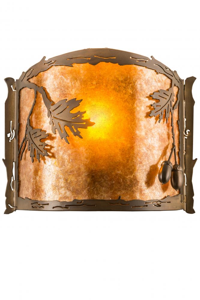 12&#34;W Oak Leaf & Acorn Wall Sconce