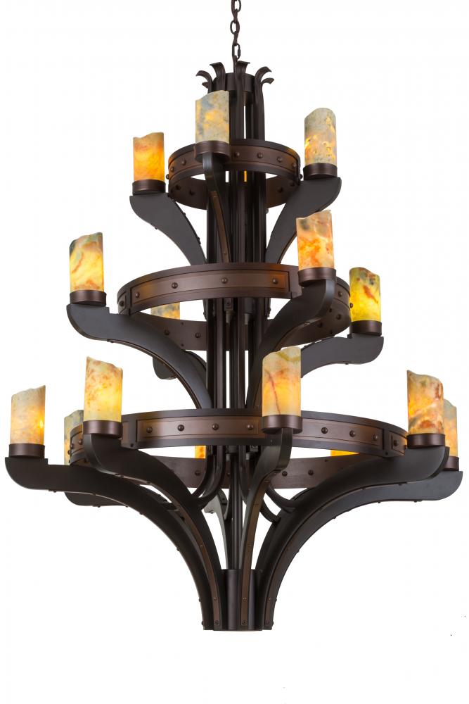 48&#34; Wide Castilla Jadestone 16 Light Three Tier Chandelier