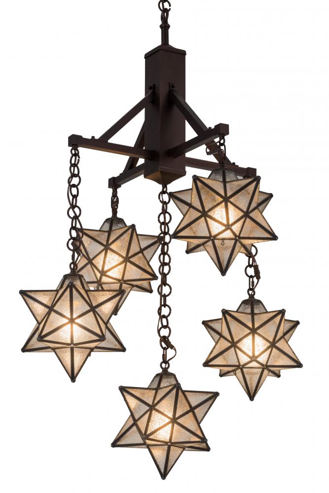 30&#34;W Moravian Star 5 LT Chandelier