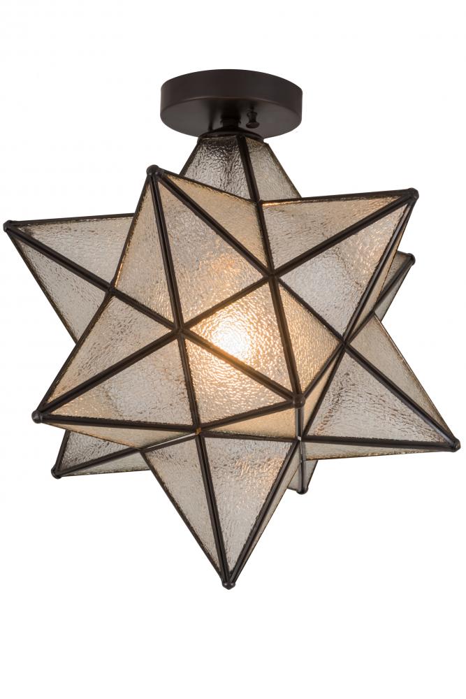 18&#34; Wide Moravian Star Flushmount