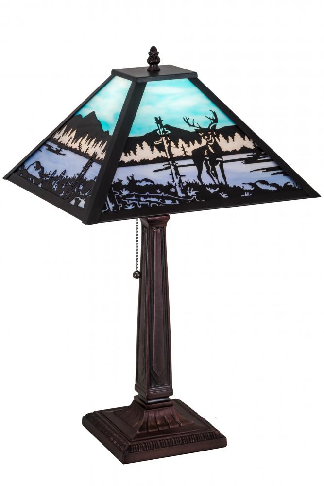 22&#34; High Deer at Lake Table Lamp