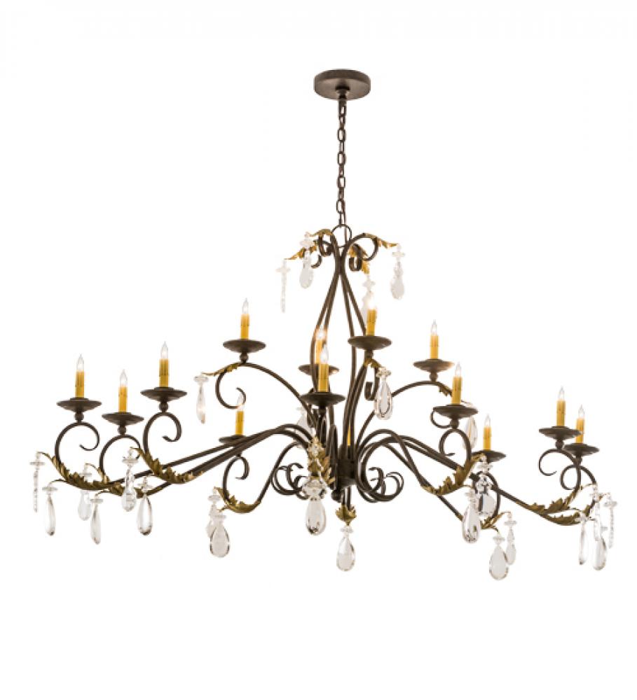 62&#34; Long Windsor 14 Light Oblong Chandelier