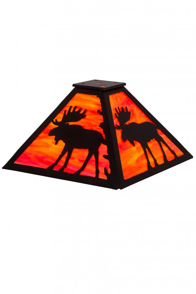 13&#34; Square Lone Moose Shade