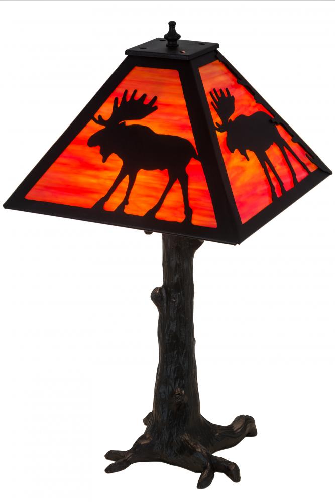 24&#34;H Lone Moose Table Lamp