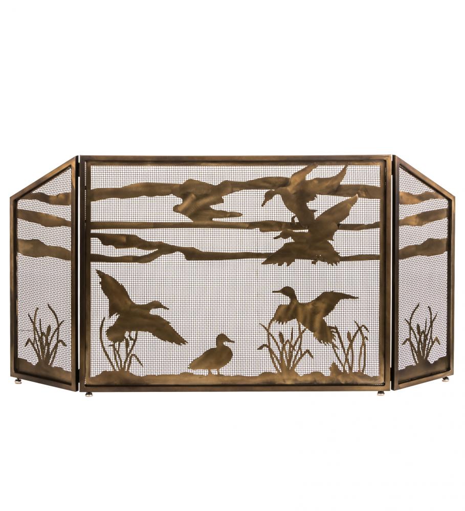 66&#34; Wide X 32&#34; High Ducks in Flight Fireplace Screen