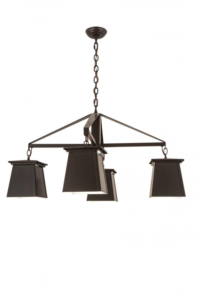 41&#34;W Mission Midnight 4 LT Chandelier