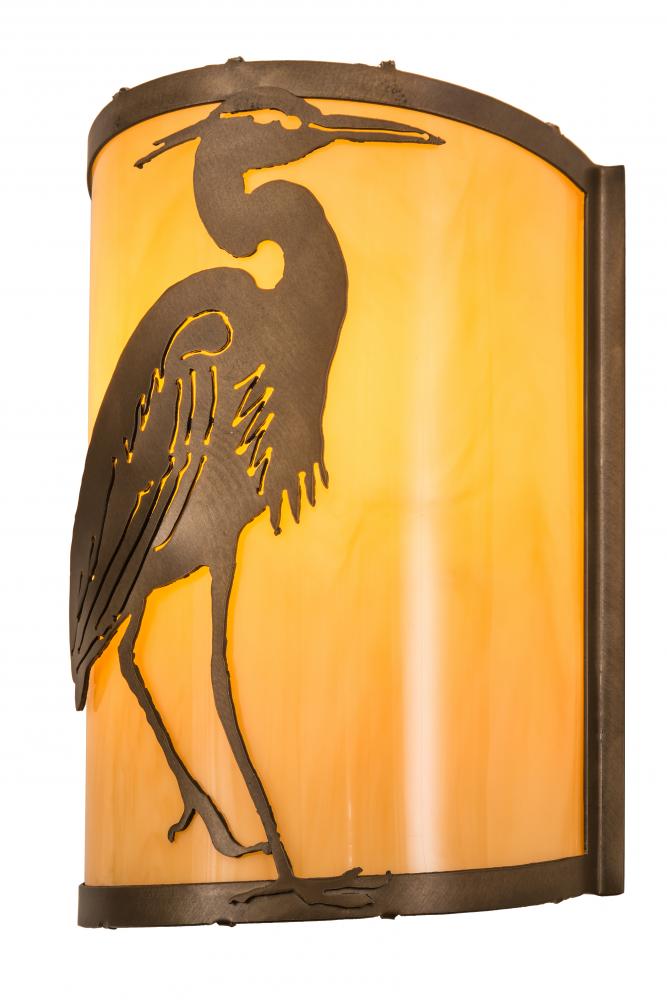 8&#34;W Heron Wall Sconce