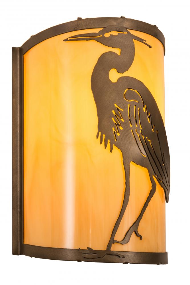 8&#34;W Heron Wall Sconce