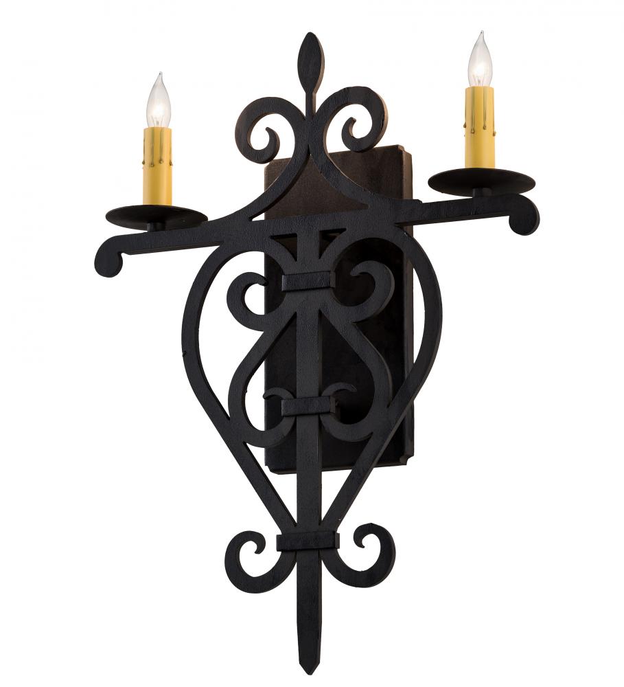 15&#34;W Fleur De Lys Wall Sconce