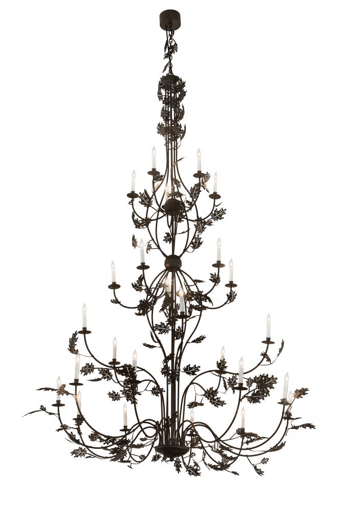 72&#34; Wide Oak Leaf 25 Light Chandelier