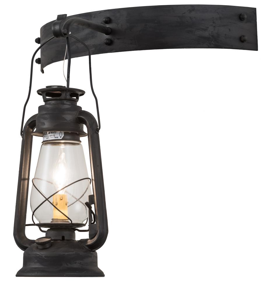 17&#34;W Miners Lantern Wall Sconce