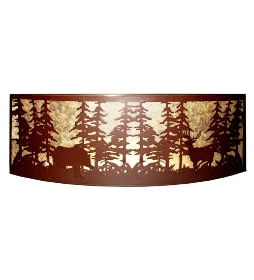 36&#34;W Wildlife at Dusk Wall Sconce