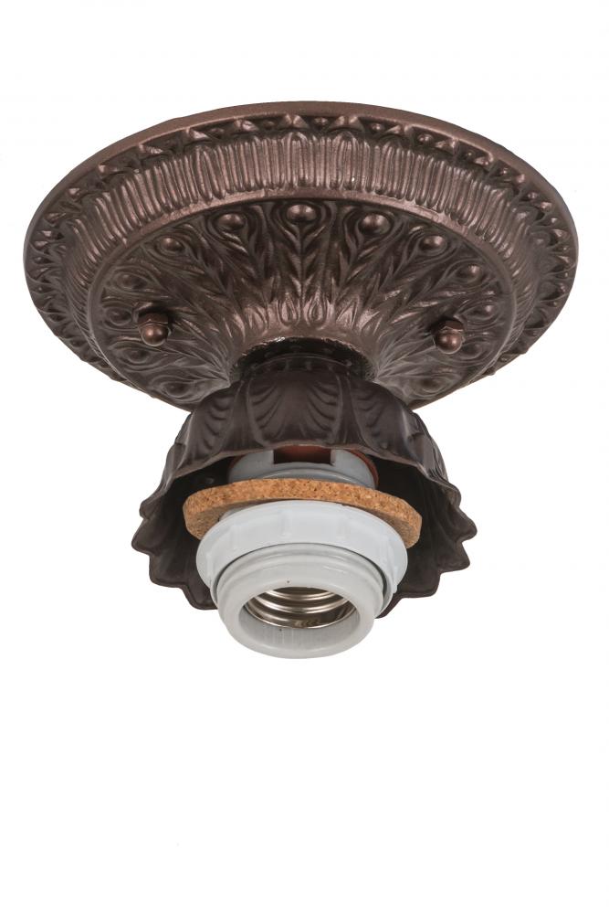 5.25&#34;W Mahogany Bronze 1 LT Flushmount Hardware