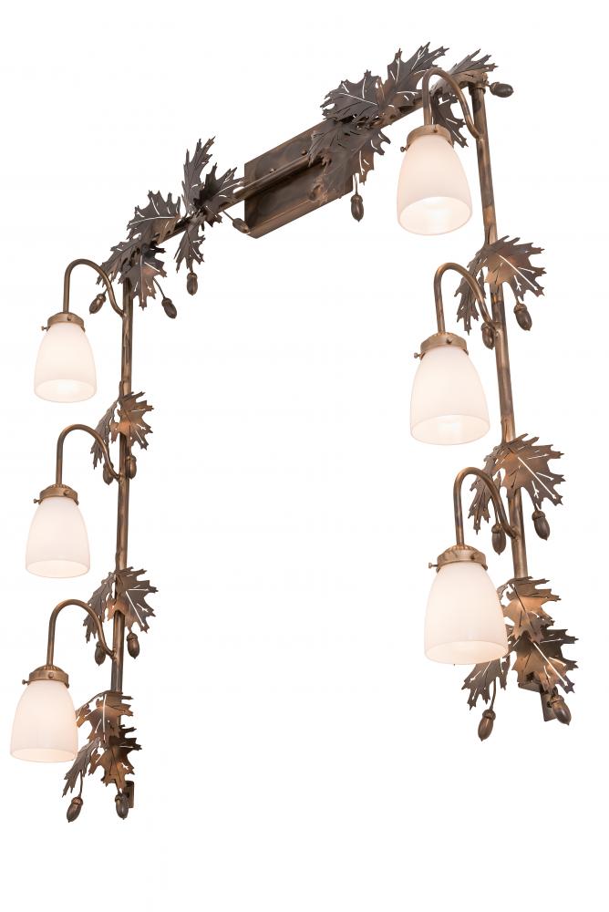 36&#34;W X 42&#34;H Oak Leaf & Acorn 6 LT Vanity Light