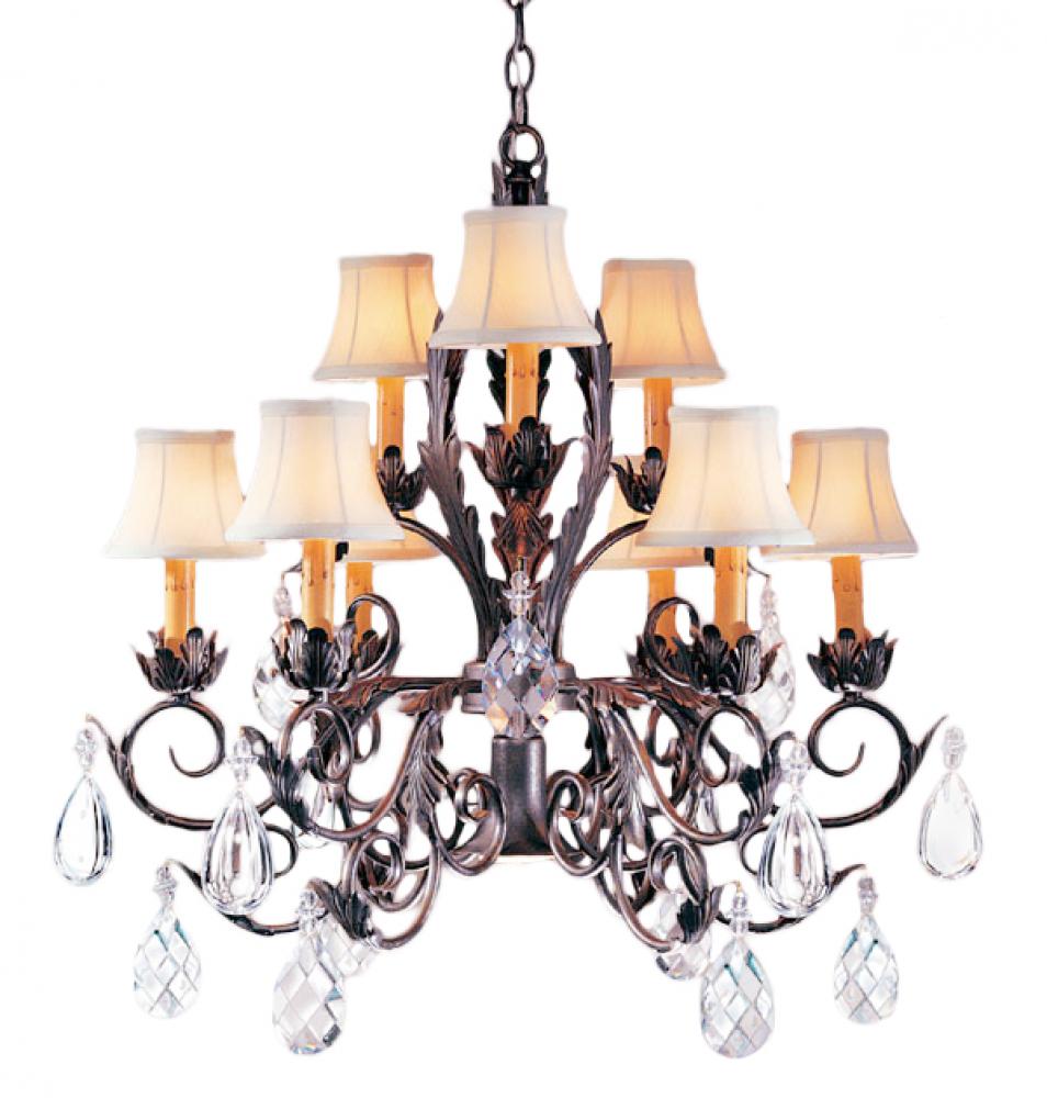 26&#34;W New Country French 9 LT Chandelier