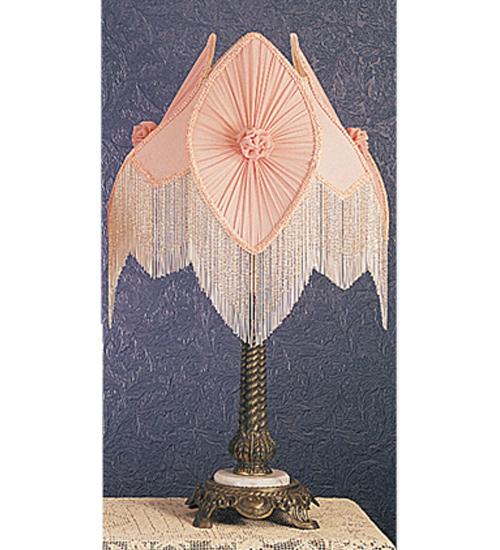 28&#34;H Fabric & Fringe Pink Pontiff Table Lamp