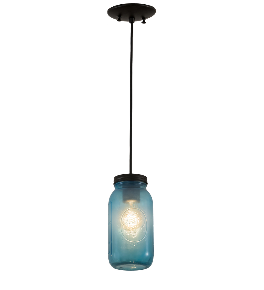 5&#34; Wide Mason Jar 1 LT Pendant