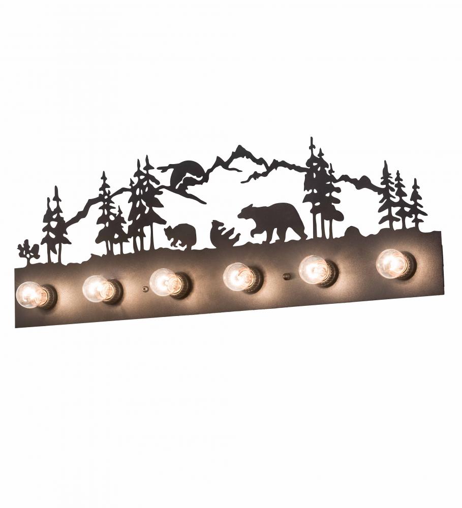 32&#34; Wide Bear Family 6 Light Vanity Light