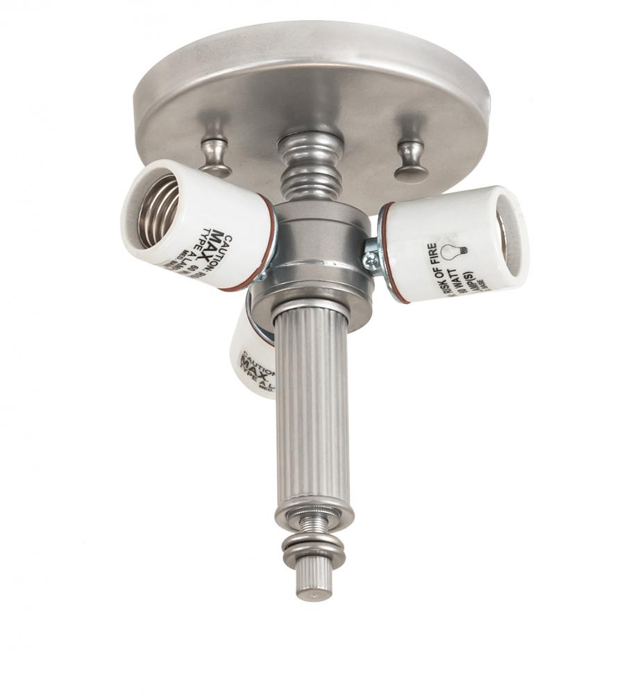 5&#34;W X 7.5&#34;H Brushed Nickel 3 LT Flushmount Hardware