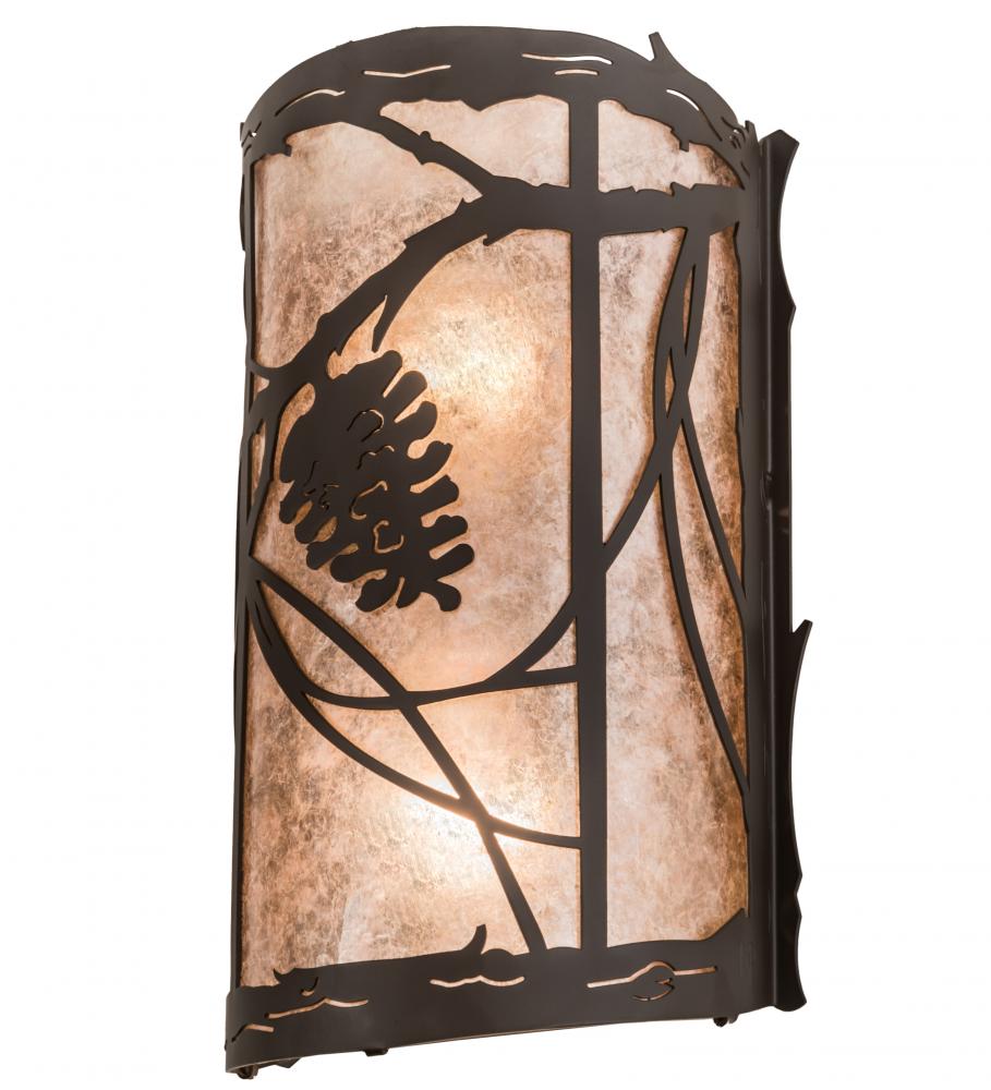 7&#34; Wide Whispering Pines Wall Sconce