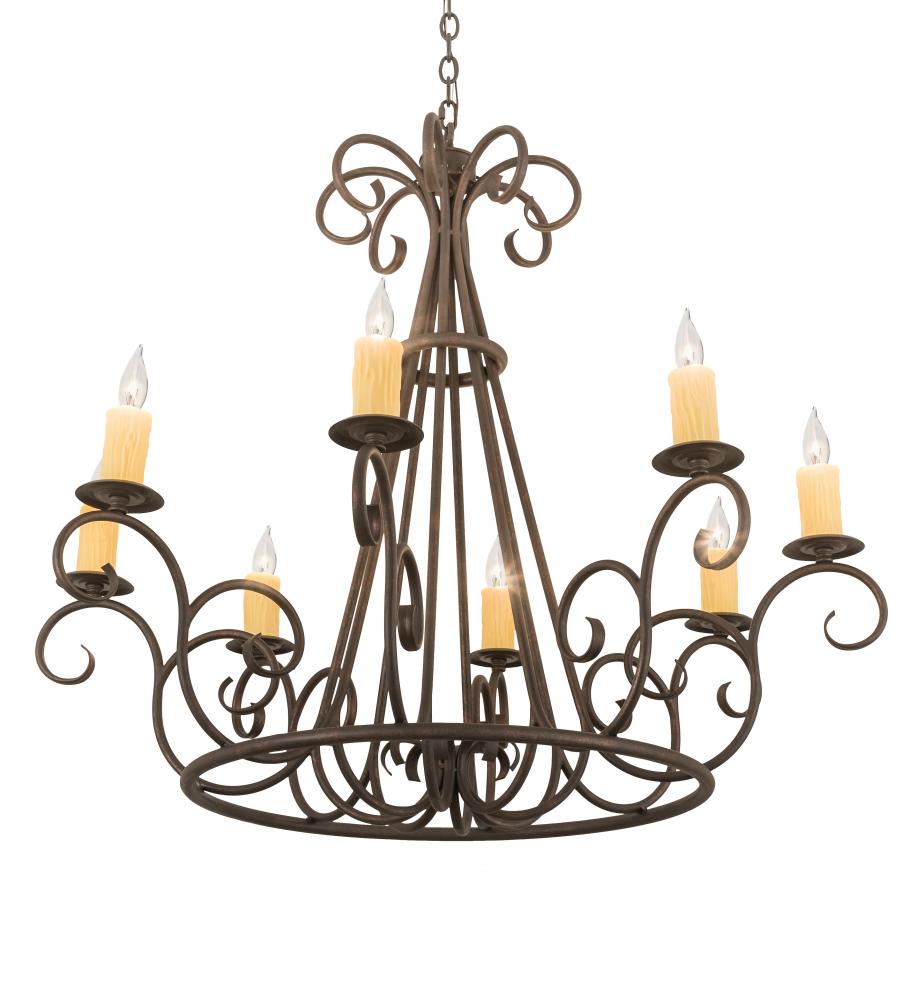 42&#34; Wide Marguerite 8 Light Chandelier