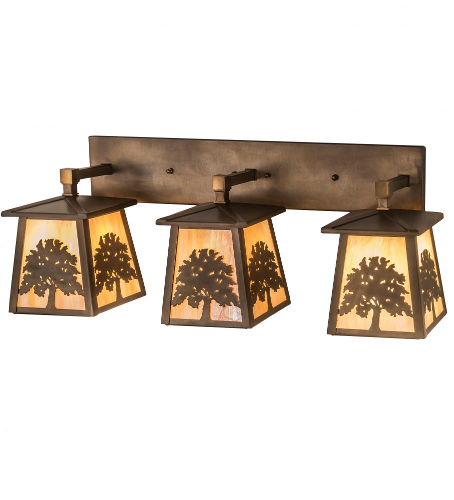 32&#34; Long Oak Tree 3 Light Vanity Light