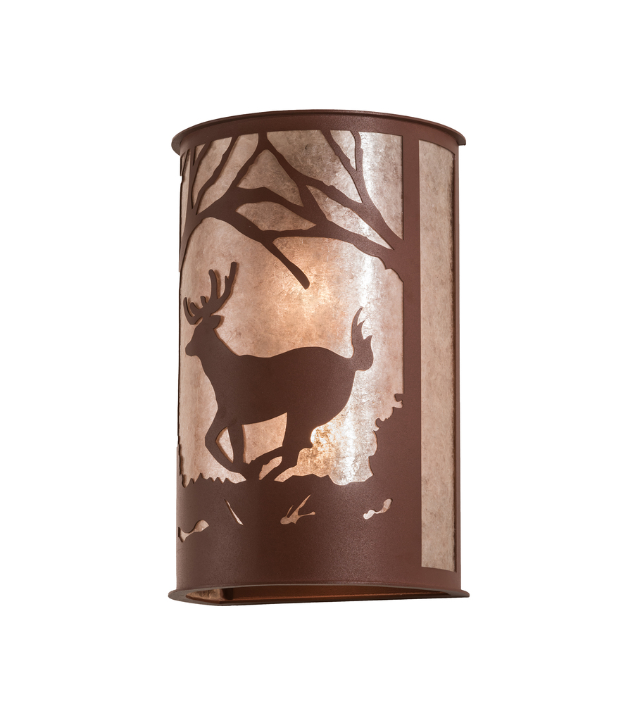 13&#34; Wide Deer at Lake Wall Sconce